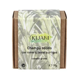 KIJANI Champu Solido Cabello Graso Romero Y Ortiga 70Gr
