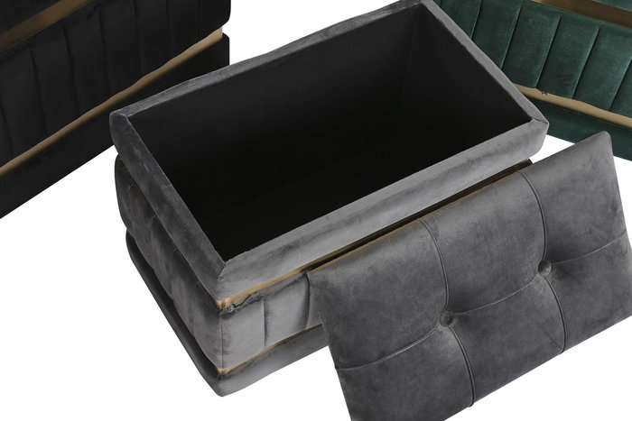 DKD Home Decor Descalzadora Negro Verde 70 x 43 x 40 cm Set de 3 DKD Home Decor Descalzadora Negro Verde 70 x 43 x 40 cm Set de 3