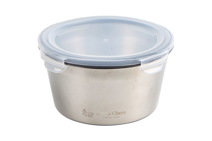 Inde Fiambre Santa Clara T, Horno y Fiambrera de Acero para Microondas y Horno, Capacidad 0.6L (600 ml), Dimensiones 13.2 x 12.9 x 7.6 cm (6 Unidades)