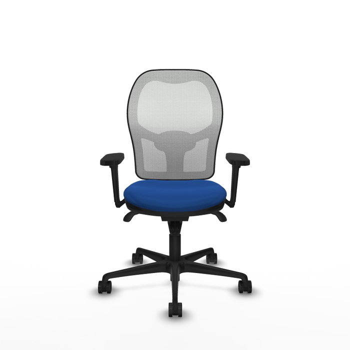 PIQUERAS Y CRESPO Silla de oficina Jorquera Azul y Blanco con Mecanismo Sincro