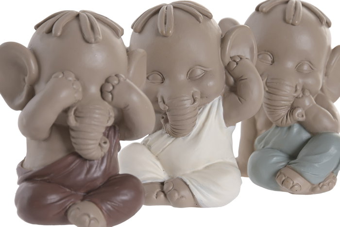 DKD Home Decor Figura de Elefante en Resina Surtida DKD Home Decor Figura de Elefante en Resina Surtida