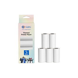 G&G Rollos de etiquetas térmicas autoadhesivas 57 x 30 mm, 6,6 m, 5 unidades G&G Rollos de etiquetas térmicas autoadhesivas 57 x 30 mm, 6,6 m, 5 unidades