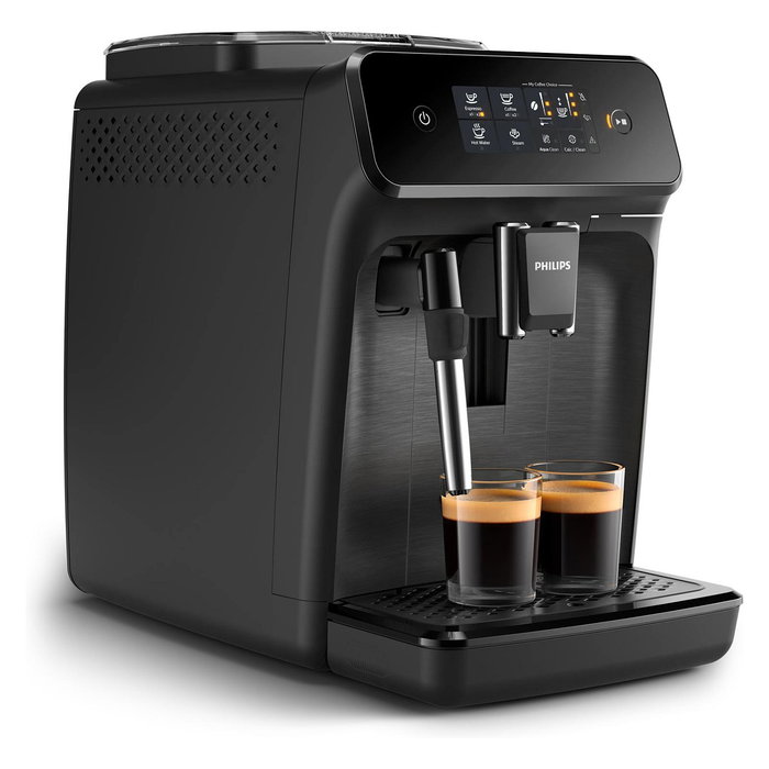 Philips EP1220/00 Cafetera Superautomática 1200 Serie, Molinillo Cerámico Integrado, Espumador de Leche Clásico, 15 Bar, 1.8 L, 1500W, Negro