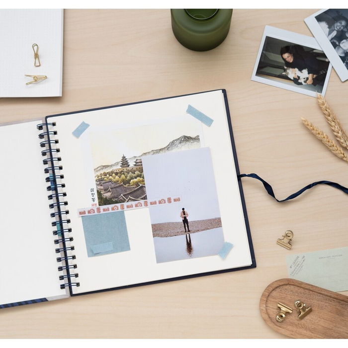 ERIK Álbum de Fotos Scrapbook La Gran Ola de Kanagawa Hokusai 26x26cm 40 Páginas Encuadernación Wire-o