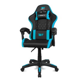 Drift Silla Gaming Dr35 Negra Azul Ergonómica Reclinable Cojines Reposabrazos Acolchados