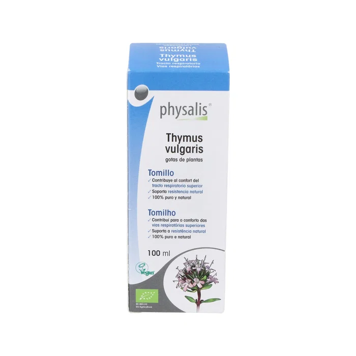 PHYSALIS Tomillo Extracto 100ml Bio - Extracto Hidroalcohólico de Tomillo para Vías Respiratorias - Producto Vegano PHYSALIS Tomillo Extracto 100ml Bio - Extracto Hidroalcohólico de Tomillo para Vías Respiratorias - Producto Vegano
