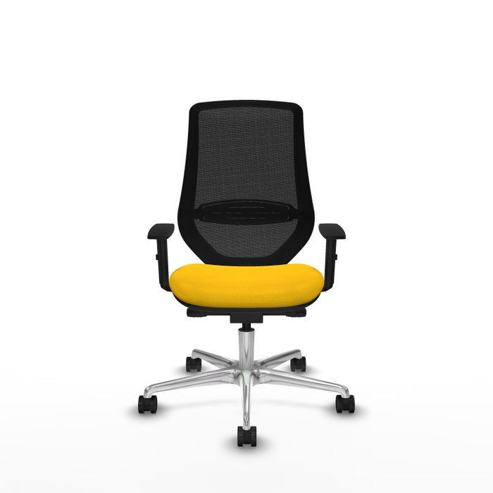 PIQUERAS Y CRESPO Silla de oficina Mardos con mecanismo Sincro/Traslack, Amarillo y Negro