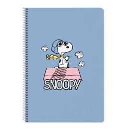 Safta Cuaderno Espiral Snoopy Folio 80 Hojas Cuadrícula 4mm