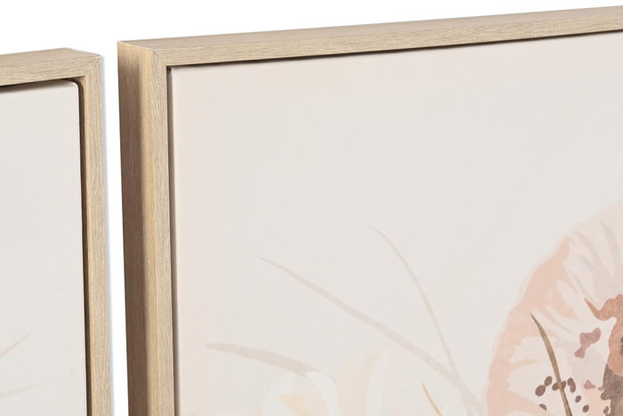 DKD Home Decor Cuadros Enmarcados Ramo de 100x100 cm (Pack de 2)