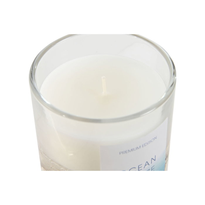 DKD Home Decor Vela Cristal con Conchas Blanca 182g