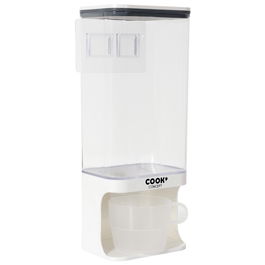 Cook Concept Dispensador 1,5 L para Cereales, Café, Frutos Secos, con Vaso Graduado y Fijación a Pared