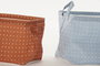 DKD Home Decor Set de 3 Cestas de Almacenamiento Algodón Poliéster 35x25x22 cm