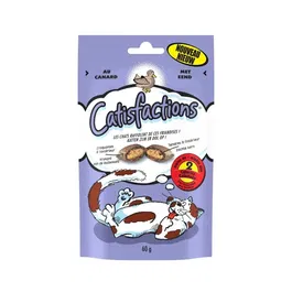 Mars Catisfactions Feline Mixto Pollo Pato Caja 6x60 gr - Bocaditos Crujientes con Doble Textura para Gatos