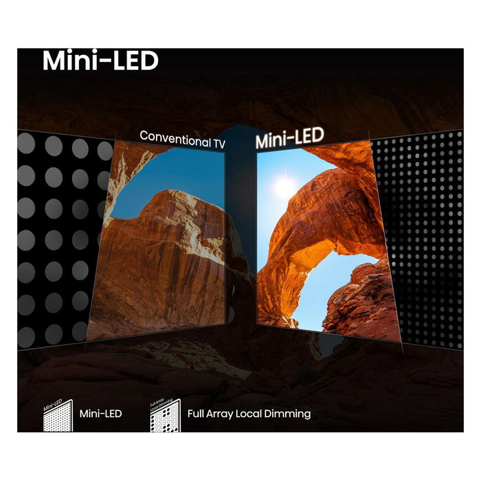 Hisense 65U7NQ Televisor 65" 164 cm 4K ULED Mini LED Smart TV, 144Hz, HDR10+ Adaptive, HDMI 2.1, Bluetooth, WLAN, Negro