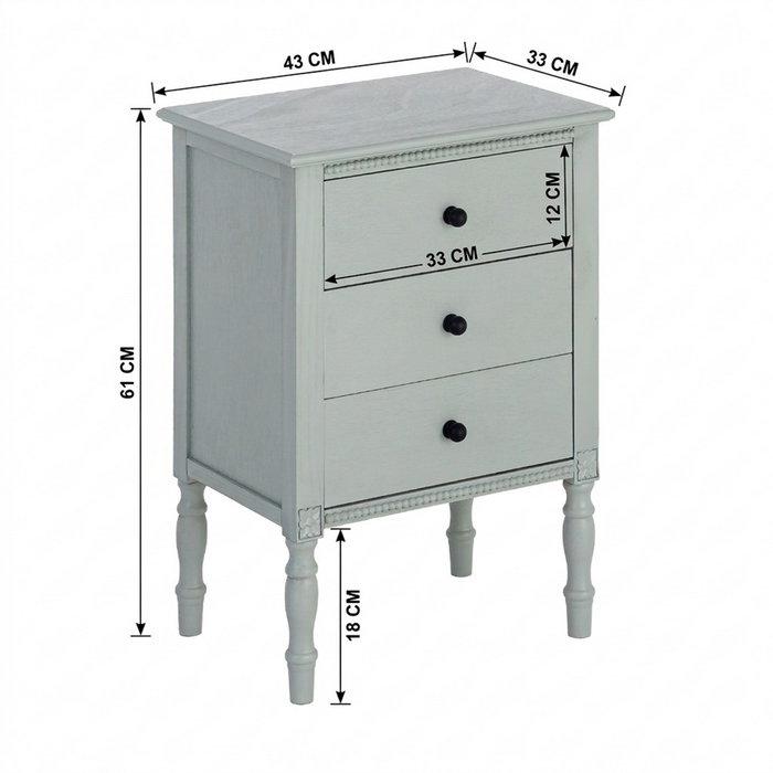 Mesita Verde Claro Dm 43 X 33 X 61 cm Mesita Verde Claro Dm 43 X 33 X 61 cm