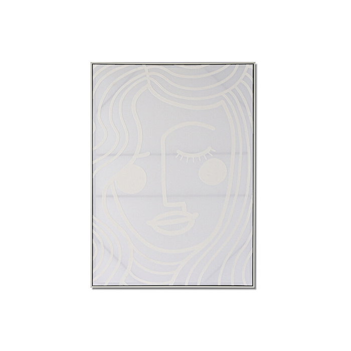 DKD Home Decor Cuadro Lienzo Foam Mujer 3D Blanco 103x4,5x143 cm