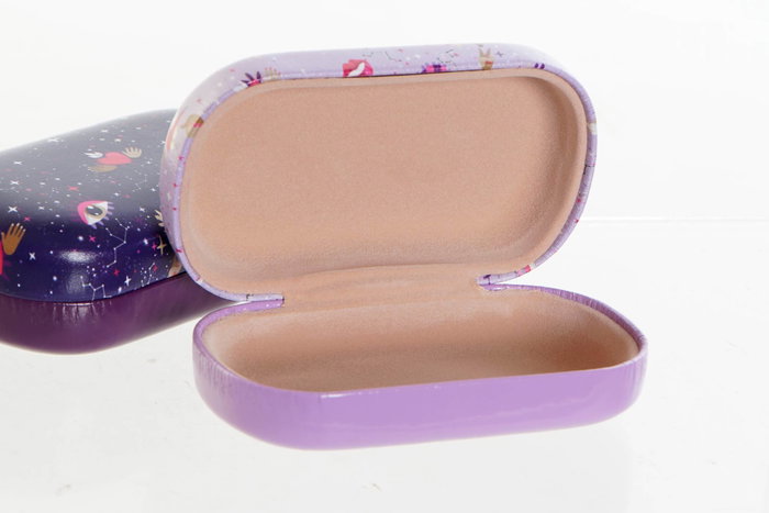 DKD Home Decor Estuche Lentillas Lila Rosa Moderno 5.7 x 3 x 9.6 cm (12 Unidades)
