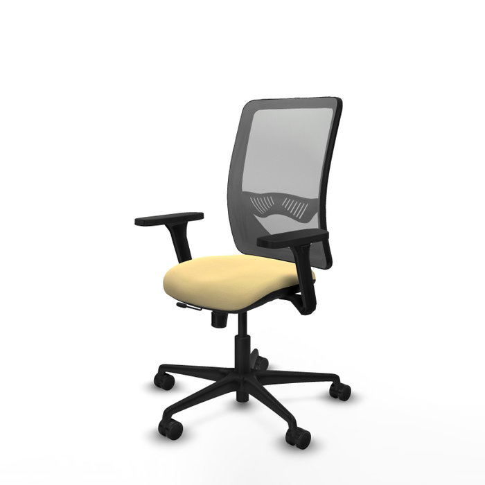 PIQUERAS Y CRESPO Silla de oficina Zulema con mecanismo Sincro/Traslack, Crema y Gris
