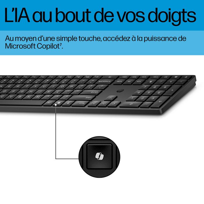 HP 655 Teclado y Ratón Inalámbricos Combo - Alta Productividad, Personalizable, Materiales Reciclados, Fácil Limpieza, Germany
