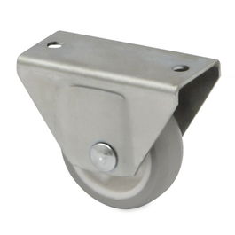 Q&Q Rueda Fija Truman Aro De Goma Gris D39 H48 Soporte Acero Zincado