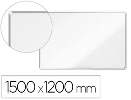 Nobo Pizarra Blanca Premium Plus Melamina 1500x1200 mm Aluminio