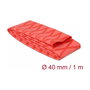 DeLOCK Tubo termorretráctil con patrón en X antideslizante rojo 1 m x 40 mm