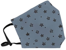 Mascarilla De Proteccion Reutilizable Fuli Grande Talla L Estrellas Azul
