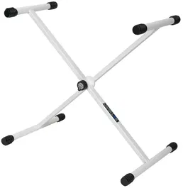 QUIKLOK Soporte Teclado T10 Formato "X" / Perfil Simple - Blanco - Acero/Aluminio - Altura Regulable