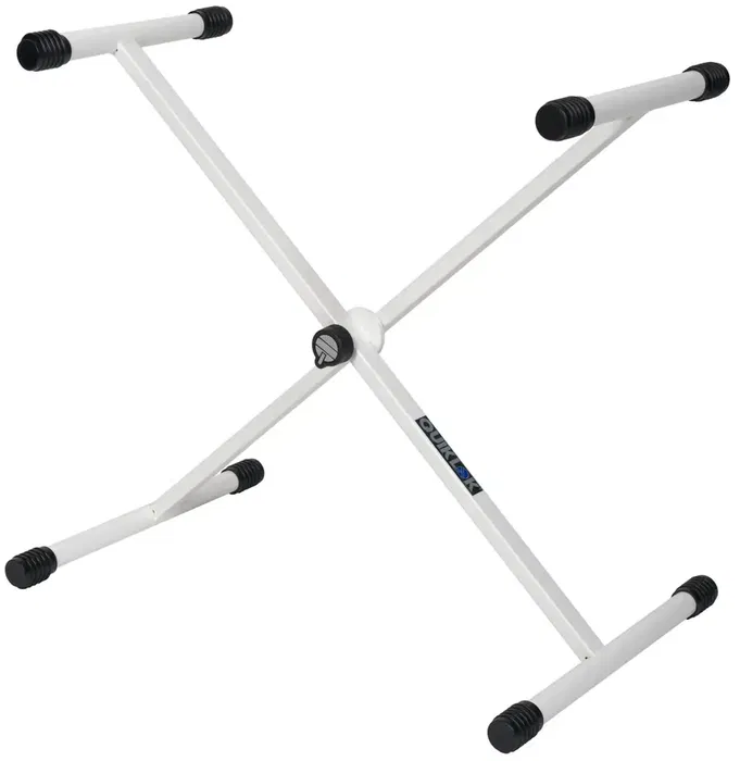 QUIKLOK Soporte Teclado T10 Formato "X" / Perfil Simple - Blanco - Acero/Aluminio - Altura Regulable QUIKLOK Soporte Teclado T10 Formato "X" / Perfil Simple - Blanco - Acero/Aluminio - Altura Regulable