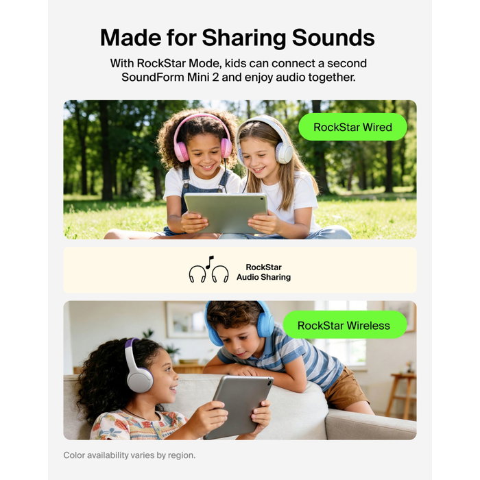 Belkin Soundform Mini 2 Wireless On-Ear Kids Purple AUD012hqPU