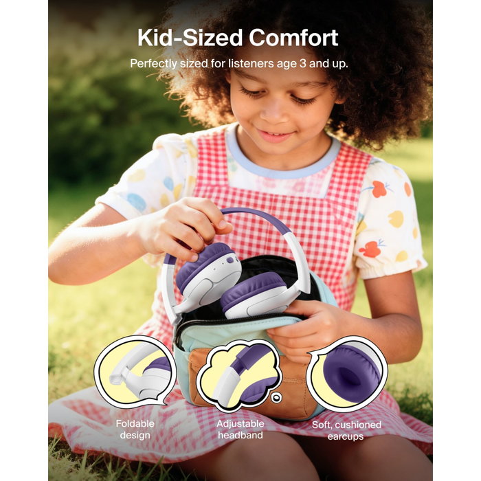 Belkin Soundform Mini 2 Wireless On-Ear Kids Purple AUD012hqPU