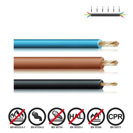 Cablecillo Reforzado 4mm Negro Libre de Halógenos