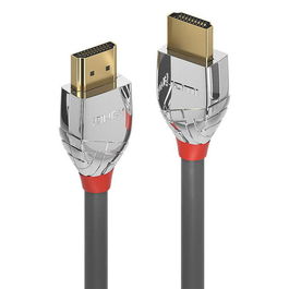 Lindy Cromo Line Cable HDMI High Speed 2m Triple Blindado Chapado Oro 24K Soporte 4K UHD 60Hz 18Gbps