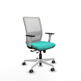 PIQUERAS Y CRESPO Silla de oficina Haches Turquesa y Blanco