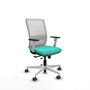 PIQUERAS Y CRESPO Silla de oficina Haches Turquesa y Blanco