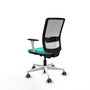 PIQUERAS Y CRESPO Silla de oficina Haches Turquesa y Blanco