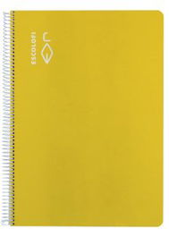 Bloc Escolofi Tapa Dura A4 80H Horizontal 70G C/Margen Amarillo (Set de 5)