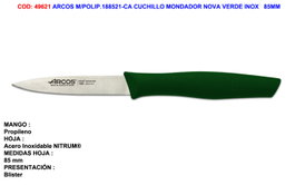 ARCOS Cuchillo Mondador Nova Verde 85mm