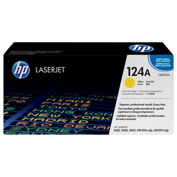 HP Cartucho de tóner 124A Q6002A Amarillo HP Cartucho de tóner 124A Q6002A Amarillo
