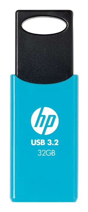 HP 712w Pendrive USB 3.2 Gen 1 de 32 GB Tipo A, Velocidad Lectura 120 MB/s, Factor Deslizar, Color Azul