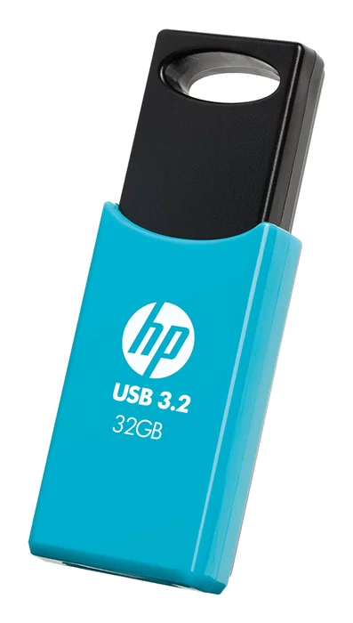 HP 712w Pendrive USB 3.2 Gen 1 de 32 GB Tipo A, Velocidad Lectura 120 MB/s, Factor Deslizar, Color Azul