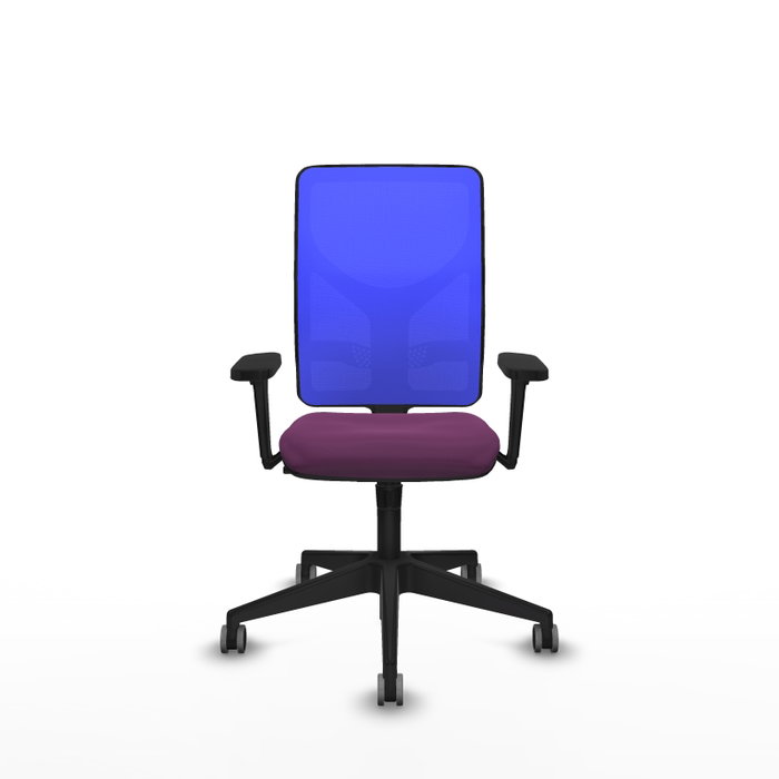 PIQUERAS Y CRESPO Silla de oficina Motilla con mecanismo Sincro, Morado y Azul
