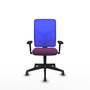 PIQUERAS Y CRESPO Silla de oficina Motilla con mecanismo Sincro, Morado y Azul