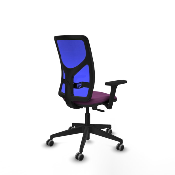 PIQUERAS Y CRESPO Silla de oficina Motilla con mecanismo Sincro, Morado y Azul