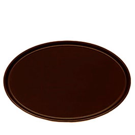 Cambro Bandeja Oval Antideslizante para Camarero, Fibra de Vidrio, Color Marrón, 68,5x56 cm