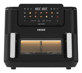 Haeger Freidora de aire caliente Doble 10 L AF-D10.010B Negro