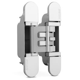 Koblenz Bisagra Invisible Kubica Hybrid K2760 Cromo Satinado y Negro con Triple Regulación 3D