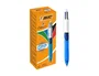 Bic Bolígrafo de 4 Colores con Grip de Caucho Ergonómico