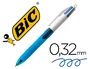 Bic Bolígrafo Cuatro Colores Retráctil con Grip Ergonómico de Caucho, Punta Media 1 mm