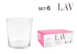Lav Set 6 Vasos Pinta 340 cc (8 Cajas)